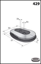 LUCAS FILTERS Воздушный фильтр LFAF371